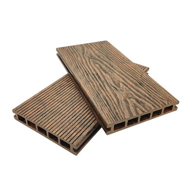 Mélanger les couleurs WPC Decking 3D gaufrage revêtement de sol extérieur
