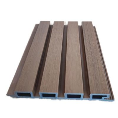 Le revêtement d'intérieur de panneau de mur de la décoration WPC a cannelé l'épaisseur de 18mm