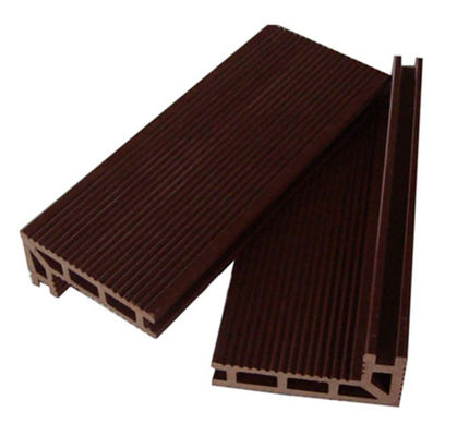 Panneau de plancher composé en plastique en bois de piscine de platelage de WPC solide gaufré