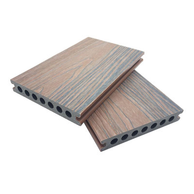 Plancher machiné composé par Decking d'extrusion triple de WPC Co 21x145mm