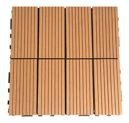 Carrelages composés en plastique en bois de balcon de jardin WPC pour la terrasse 12ft