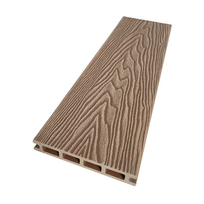 Decking de relief imperméable élégant de WPC 3D pour le jardin et le balcon