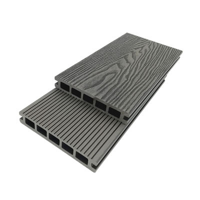 Couleur composée anthracite ignifuge de séquoia de teck de relief par 3D de Decking de WPC
