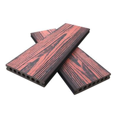 Decking populaire de Wpc de couleur mélangée 138*23mm longue durée de vie trois couches de co-extrusion Wpc Decking solide de terrasse