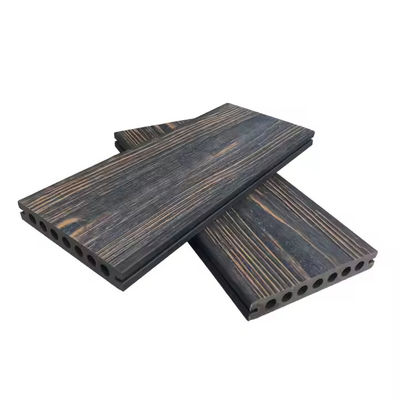 Plancher solide de terrasse de coextrusion à trois couches de couleur mélangée Wpc Decking