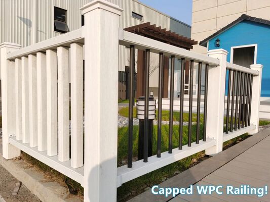 Clôture de main courante en plastique WPC, balustrade composite en bois et plastique, offre spéciale