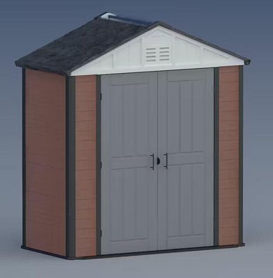 Hangar de stockage d'outils métalliques étanche, maison d'outils d'arrière-cour, stockage extérieur de jardin WPC