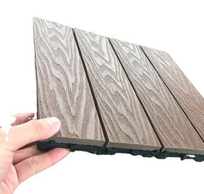 Carreaux WPC autobloquants pour jardin, aucun outil nécessaire, résistant aux insectes