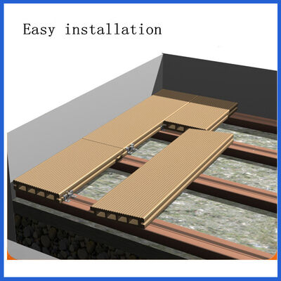 Composite en plastique en bois de revêtement de sol extérieur imperméable de Co-Extrusion WPC de platelage