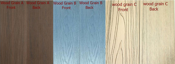Platelage composite en plastique et bois à texture de bois HDPE facile à installer avec certificats CE et FSC