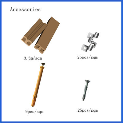Platelage composite en plastique et bois à texture de bois HDPE facile à installer avec certificats CE et FSC