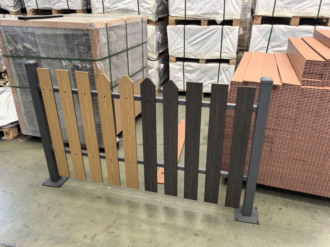 Revêtement d'extrémité de sol extérieur étanche pour balcon WPC, plinthe d'extrémité de panneau de pont Composite WPC, extrémité de pont WPC