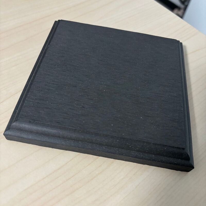 Revêtement d'extrémité de sol extérieur étanche pour balcon WPC, plinthe d'extrémité de panneau de pont Composite WPC, extrémité de pont WPC