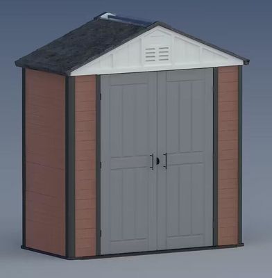 Stockage extérieur de maison de hangar à outils de jardin composé en plastique en bois de WPC imperméable personnalisable